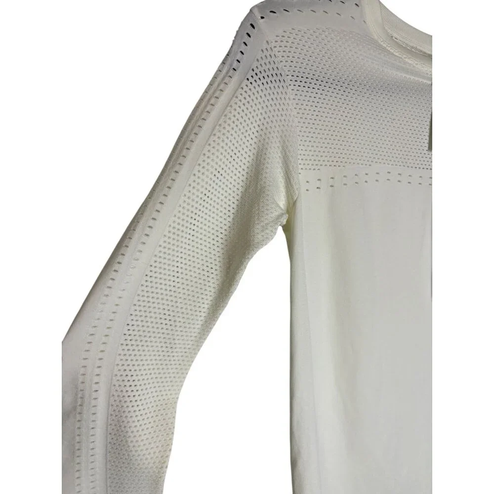 NWT Varley Long Sleeve Top Shirt Merrick Long Sleeve Top Snow White-sz XXS/XS